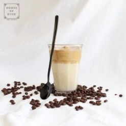 House Of Husk Latte Macchiato Lepels Set - Lange Theelepels - Koffielepels - Longdrinklepels - Sorbetlepels - Barlepel - RVS - 6 Stuks - 20CM - Zwart -Huishoudelijk Serviesgoed 1200x1200 309