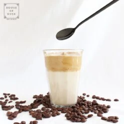 House Of Husk Latte Macchiato Lepels Set - Lange Theelepels - Koffielepels - Longdrinklepels - Sorbetlepels - Barlepel - RVS - 6 Stuks - 20CM - Zwart -Huishoudelijk Serviesgoed 1200x1200 311