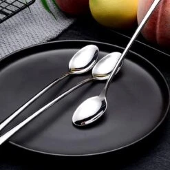 Trendfield Lange Lepels Voor Dessert, Latte Macchiato, Yoghurt Of Cocktail - Dessertlepels RVS - Zilver - 6 Stuks -Huishoudelijk Serviesgoed 1200x1200 320