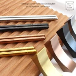House Of Husk Chopsticks Set - Koreaanse Eetstokjes - Vaatwasserbestendig - RVS - 5 Paar - Rose Goud -Huishoudelijk Serviesgoed 1200x1200 352