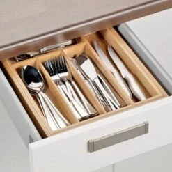 Excellent Houseware Bestekbak Hout Uitschuifbaar -Huishoudelijk Serviesgoed 1200x1200 438