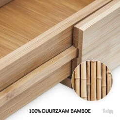 Gadgy Uitschuifbare Bestekbak - Uitschuifbare Bestekcassette Hout - Besteklade - Ladeverdeler - 6/8 Vakken - Bamboe -Huishoudelijk Serviesgoed 1200x1200 467
