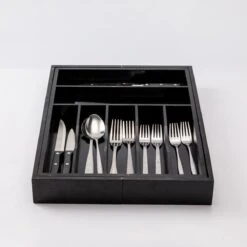 Merkloos Decopatent® Uitschuifbaar Bestekbak - Besteklade - 7 Vaks -> Uitschuifbaar Naar 9 Vakken - Bestekbakken Organizer - Bamboe - Zwart -Huishoudelijk Serviesgoed 1200x1200 495