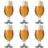 Libbey Munique Bierglas - 260 Ml / 26 Cl - Set Van 6 - Op Voet - Functioneel Design - Hoge Kwaliteit