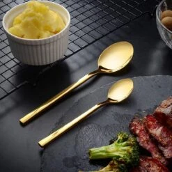 Cadeau 30-delige Gouden Zilverwerk Set Bestekset, Velaze 18/10 Roestvrijstalen Gebruiksvoorwerpen Service Voor 6 Personen Inclusief Dinerlepel, Diner Vork, Diner Mes, Dessertvork En Theelepel, Spiegel Gepolijst Ontwerp -Huishoudelijk Serviesgoed 1200x1200 50