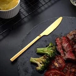 Cadeau 30-delige Gouden Zilverwerk Set Bestekset, Velaze 18/10 Roestvrijstalen Gebruiksvoorwerpen Service Voor 6 Personen Inclusief Dinerlepel, Diner Vork, Diner Mes, Dessertvork En Theelepel, Spiegel Gepolijst Ontwerp -Huishoudelijk Serviesgoed 1200x1200 54