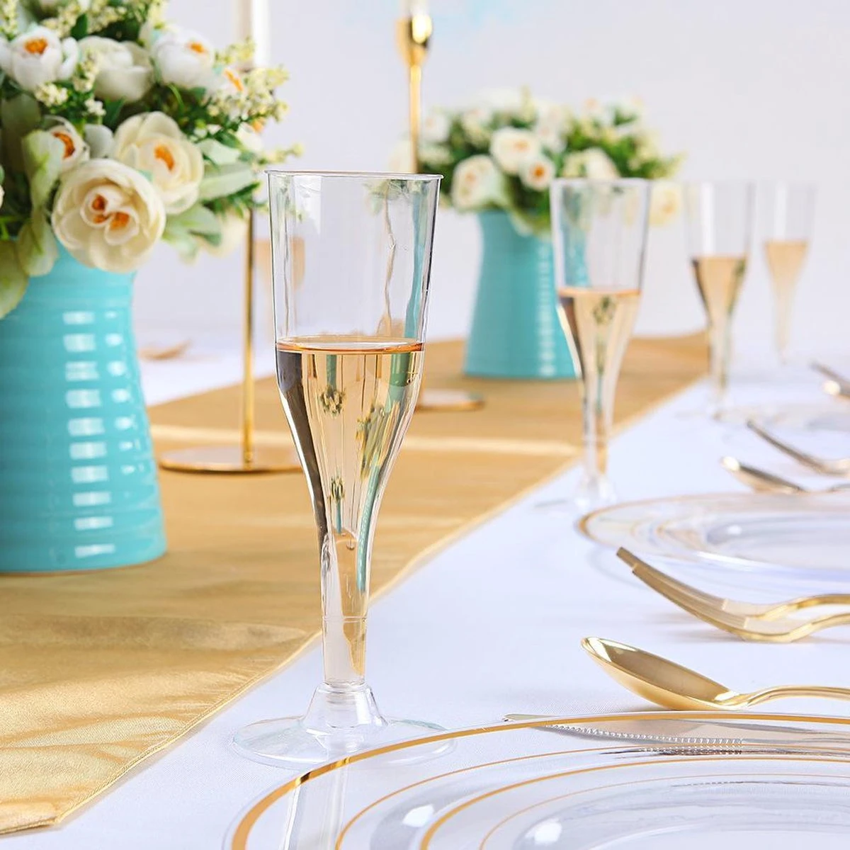 Champagneglazen - 30 Stuk(s) - 135ml - Chique - Plastic - Glazen - Transparant - Kunststof - Kerst Servies 4 Champagneglazen - 30 Stuk(s) - 135ml - Chique - Plastic - Glazen - Transparant - Kunststof - Kerst Servies - Afbeelding 4