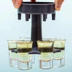 Out Of The Blue Shotglas Dispenser - Bartools - Met 6 Shotglazen - Kado -Huishoudelijk Serviesgoed 1200x1200 594