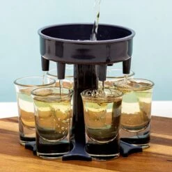 Out Of The Blue Shotglas Dispenser - Bartools - Met 6 Shotglazen - Kado -Huishoudelijk Serviesgoed 1200x1200 596