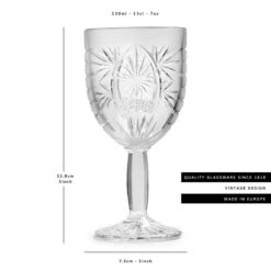 Libbey Wijnglas Atik - 230 Ml / 23 Cl - 6 Stuks - Ster Motief - Vaatwasserbestendig - Hoge Kwaliteit -Huishoudelijk Serviesgoed 1200x1200 690
