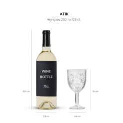 Libbey Wijnglas Atik - 230 Ml / 23 Cl - 6 Stuks - Ster Motief - Vaatwasserbestendig - Hoge Kwaliteit -Huishoudelijk Serviesgoed 1200x1200 691