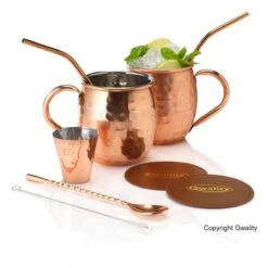 Luxe Moscow Mule Beker Set – Cocktail Set - Inclusief 2 Heerlijke Mule Recepten - Luxe Cadeau Man Vrouw - 500ml – Qwality -Huishoudelijk Serviesgoed 1200x1200 722
