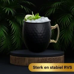 Moscow Mule Bekers Premium – Cocktail Glazen - Cocktail Set – Koperen Beker Set 4x Zwart - Luxe Giftset Cadeau -Huishoudelijk Serviesgoed 1200x1200 725