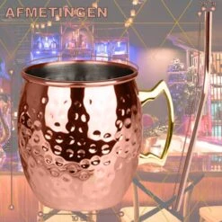Toivo Moscow Mule Bekers Deluxe 2 Stuks - Brons - 500 Ml - Inclusief RVS Rietjes - Cocktailglas - Bekers -Huishoudelijk Serviesgoed 1200x1200 738