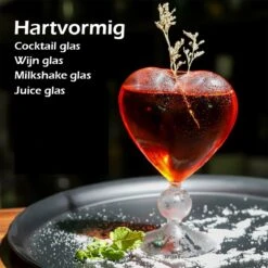 Malinsi Cocktail Glazen Hartvorm - 2 Stuks - Liefde Cocktailglazen - 200ml Ook Beschikbaar In Cocktailset - Gin Tonic Set - Liefde - Housewarming Cadeau Voor Man & Vrouw -Huishoudelijk Serviesgoed 1200x1200 739