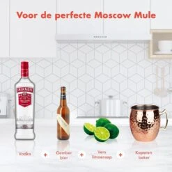 KitchenBrothers Moscow Mule Bekers - Met Rietjes - 4 Stuks - Verkoperd - 500ML -Huishoudelijk Serviesgoed 1200x1200 741