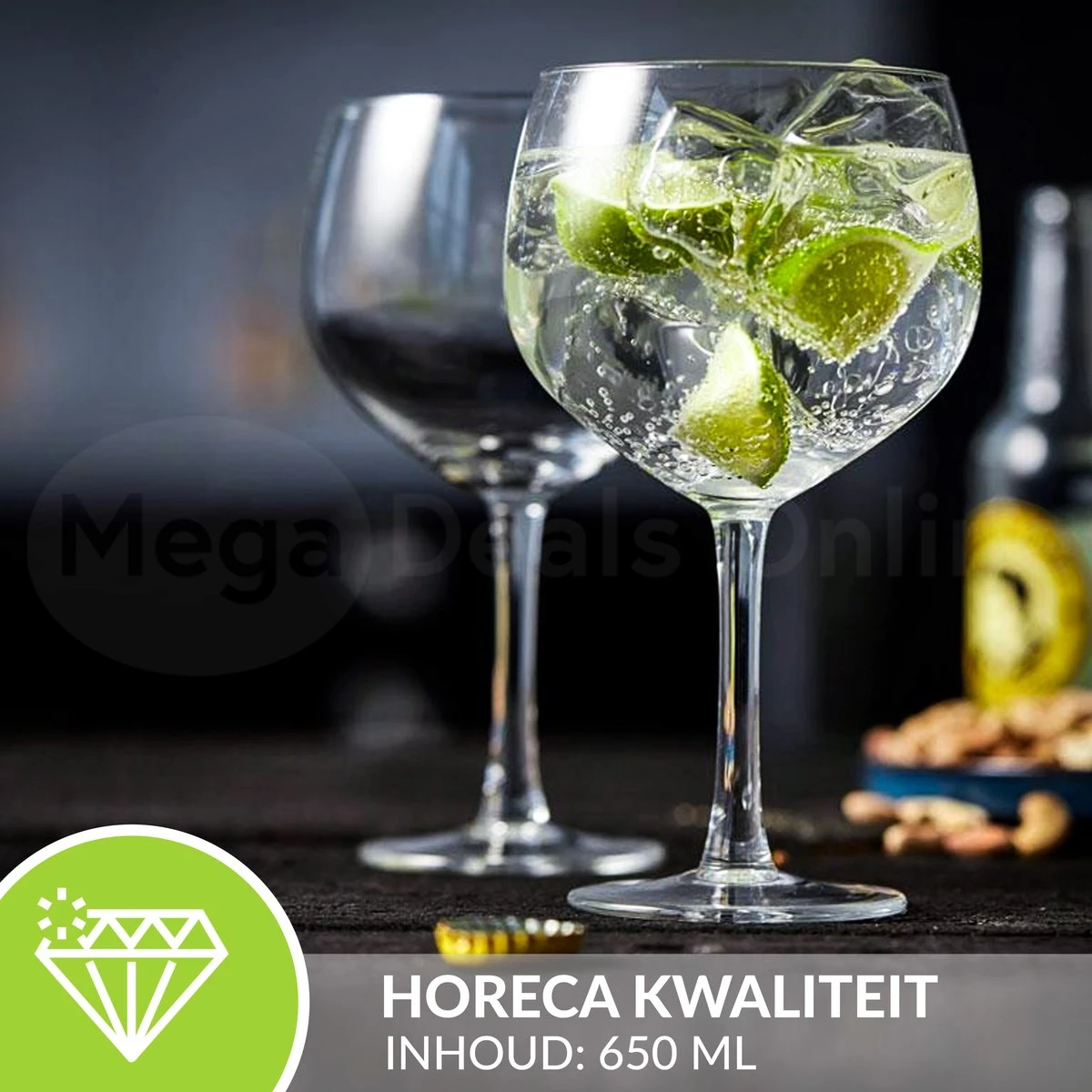 Merkloos 4x PREMIUM Gin & Tonic Glazen - Gin Tonic Glazenset - Cocktailglas - Gin Tonic Cocktailglazen - Cocktailset 3 Merkloos 4x PREMIUM Gin & Tonic Glazen - Gin Tonic Glazenset - Cocktailglas - Gin Tonic Cocktailglazen - Cocktailset - Afbeelding 3