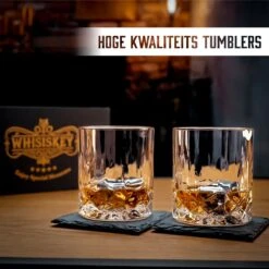 Whisiskey Klassieke Tumbler Whiskey Glazen - 2 Tumbler Glazen - Whiskey Glazen Set - Waterglazen - Drinkglazen - 345 Ml Glas - Peaky Blinders - Cadeau Voor Man & Vrouw -Huishoudelijk Serviesgoed 1200x1200 773