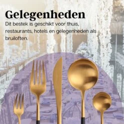 LuZana - Bestek Set Goud - 30-delig - Bestekset 6 Persoons - Goud/zwart - Bestek - Borden - Bestekset Zwart 16 LuZana - Bestek Set Goud - 30-delig - Bestekset 6 Persoons - Goud/zwart - Bestek - Borden - Bestekset Zwart -Huishoudelijk Serviesgoed 1200x1200 81