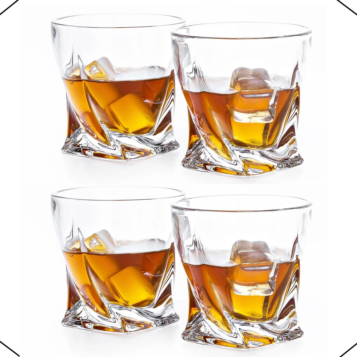 VDN Edam Whiskey Glazen Set Handgeblazen - 4 Whiskeyglazen – Tumbler - Loodvrij Kristal Glas 1 VDN Edam Whiskey Glazen Set Handgeblazen - 4 Whiskeyglazen – Tumbler - Loodvrij Kristal Glas