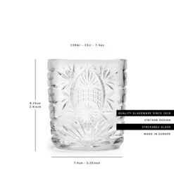 Libbey Drinkglas Atik - 230 Ml / 23 Cl - 6 Stuks - Vaatwasserbestendig - Vintage Design - Hoge Kwaliteit -Huishoudelijk Serviesgoed 1200x1200 881