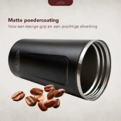Nimma® Thermosbeker - 510 Ml - Koffiemok / Koffiebeker To Go - Travel Mug - Voor In De Auto - Rvs - Incl. E-Kookboek - Zwart -Huishoudelijk Serviesgoed 1200x1200 900