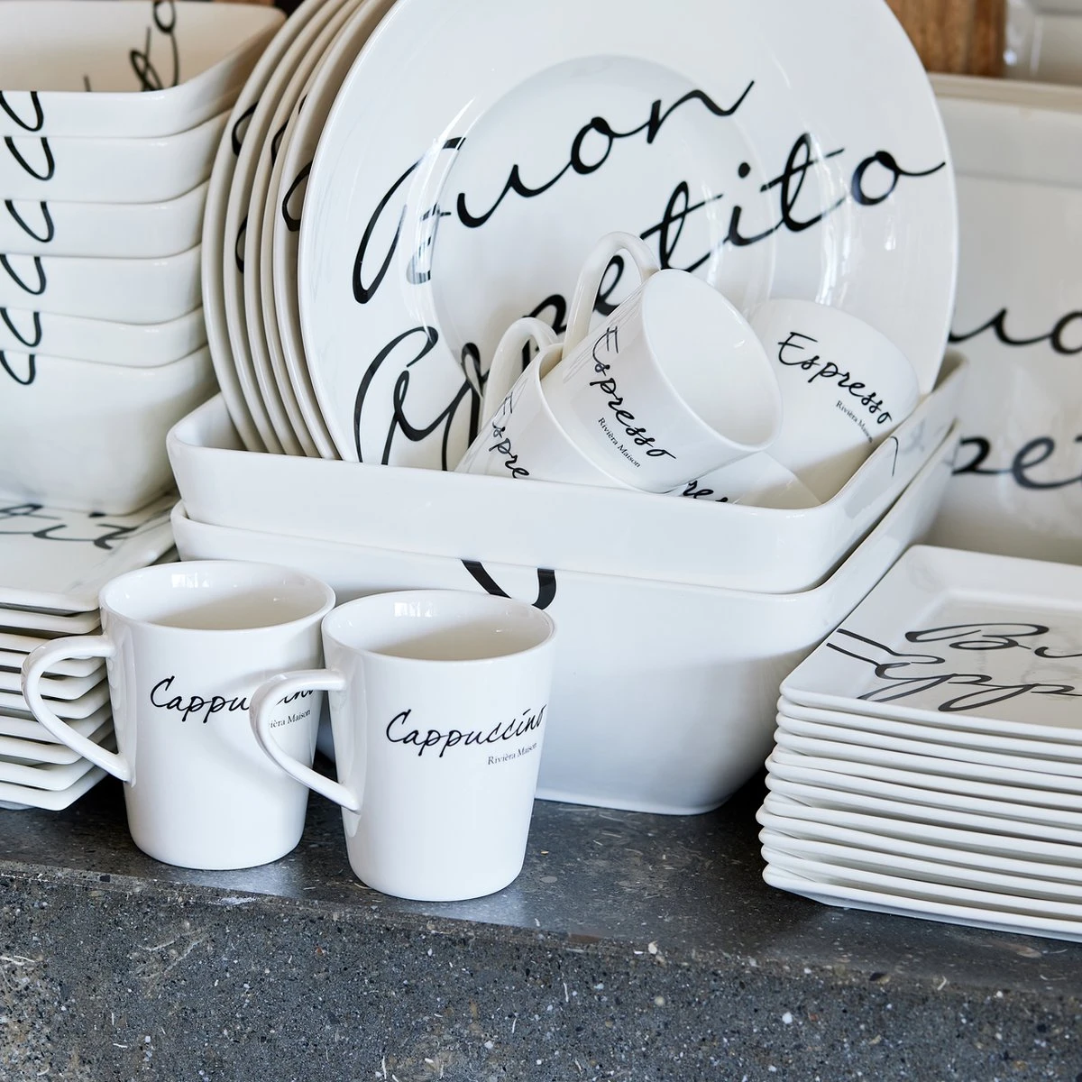 Riviera Maison Classic Cappuccino Mug - Cappuccino Kopjes - Porselein Mokken Set Van 2 - 200 Ml 5 Riviera Maison Classic Cappuccino Mug - Cappuccino Kopjes - Porselein Mokken Set Van 2 - 200 Ml - Afbeelding 5