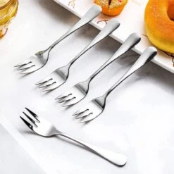 House Of Husk® Gebaksvorkjes - Dessertvorken - Taartvorkjes - Cocktailvorken - Klein Vorkjes - 12 Stuks - RVS - Zilver -Huishoudelijk Serviesgoed 1200x1200 94