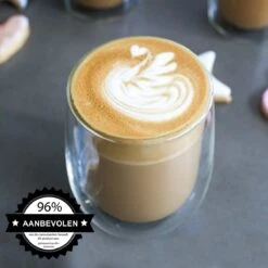 Luxe Dubbelwandige Koffieglazen - Cappuccino Glazen - Dubbelwandige Theeglazen - 350 ML - 4 Stuks -Huishoudelijk Serviesgoed 1200x1200 943
