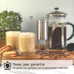 Luxe Dubbelwandige Koffieglazen - Cappuccino Glazen - Dubbelwandige Theeglazen - 350 ML - 4 Stuks -Huishoudelijk Serviesgoed 1200x1200 945