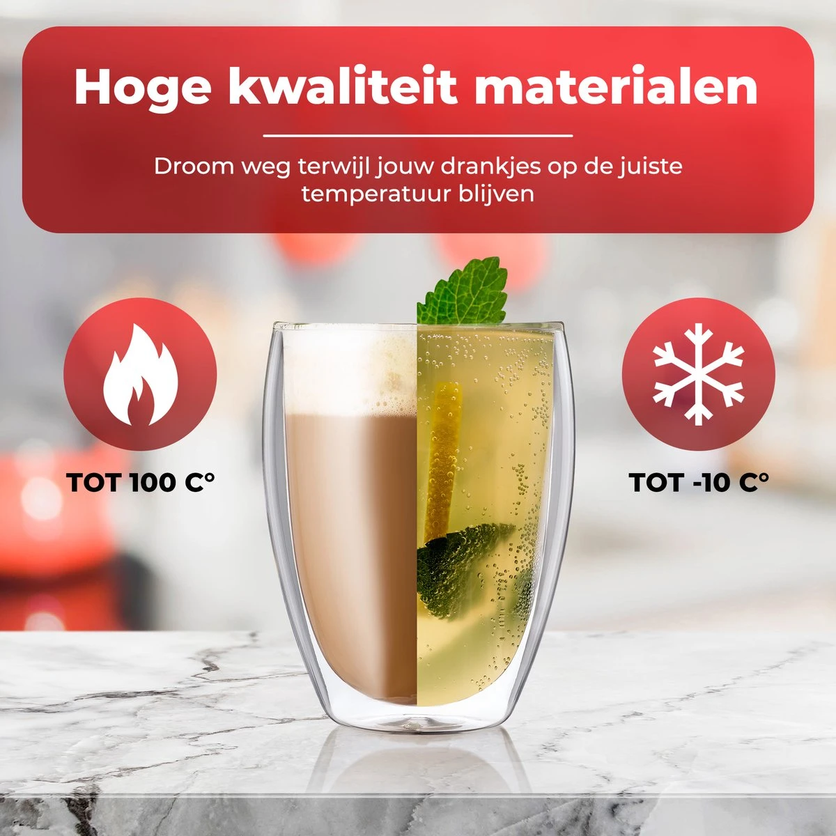Procidi® Dubbelwandige Koffieglazen / Theeglazen - 6 Stuks - 350 Ml - Latte Macchiato / Cappucino Glazen Dubbelwandig - Koffietassen - 6x Thee Glas / Koffie Kop - Theeglas Set 4 Procidi® Dubbelwandige Koffieglazen / Theeglazen - 6 Stuks - 350 Ml - Latte Macchiato / Cappucino Glazen Dubbelwandig - Koffietassen - 6x Thee Glas / Koffie Kop - Theeglas Set - Afbeelding 4