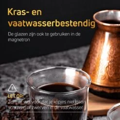 Dubbelwandige Theeglazen Koffieglazen - Cappuccino Glazen - Warme En Koude Dranken Mokken Dubbelwandig - 250 ML - Set Van 2 - VDN -Huishoudelijk Serviesgoed 1200x1200 963