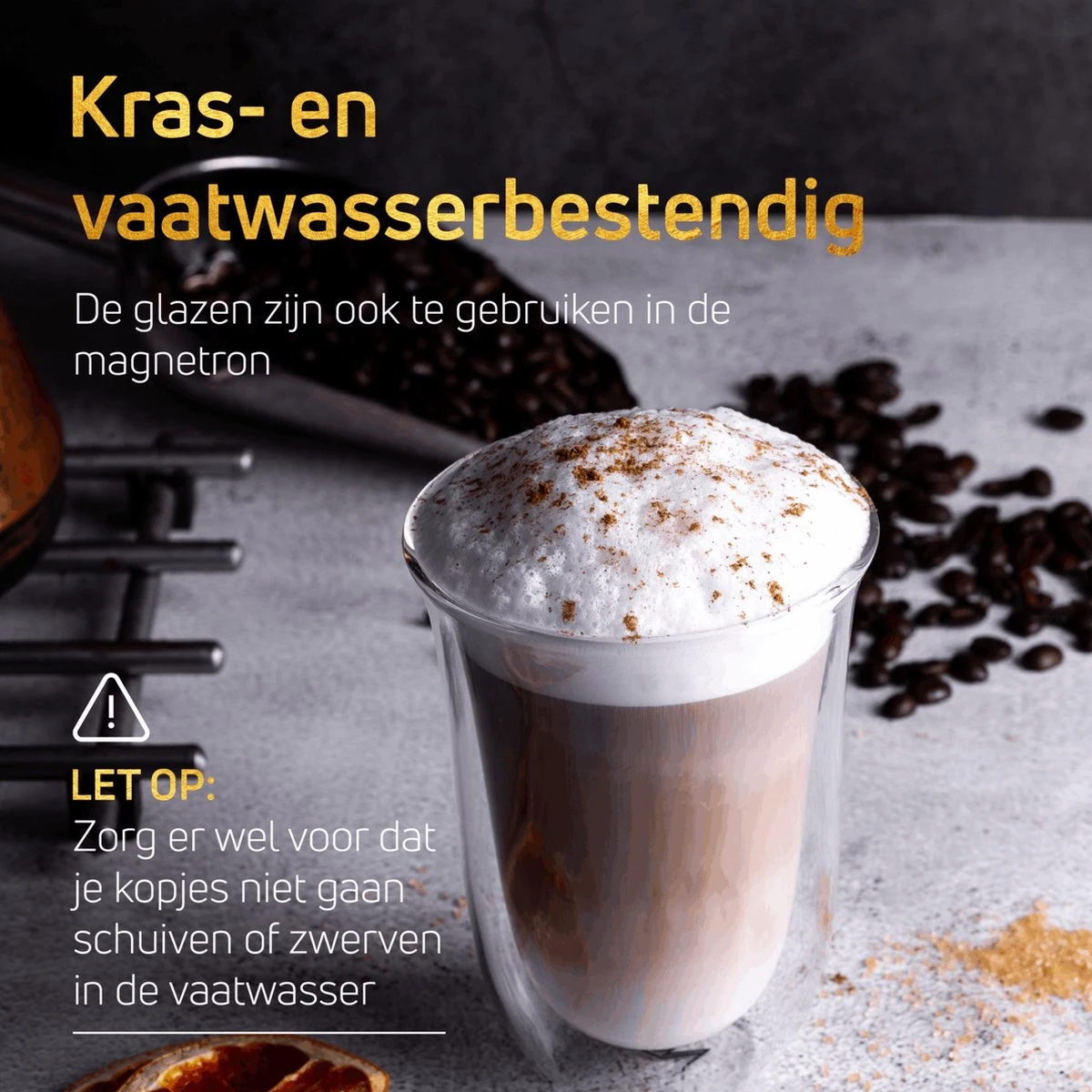VDN Dubbelwandige Koffieglazen Theeglazen - 300 ML Mokken - Set Van 4 Handgeblazen Cappuccino Latte Macchiato Glazen Dubbelwandig 4 VDN Dubbelwandige Koffieglazen Theeglazen - 300 ML Mokken - Set Van 4 Handgeblazen Cappuccino Latte Macchiato Glazen Dubbelwandig - Afbeelding 4