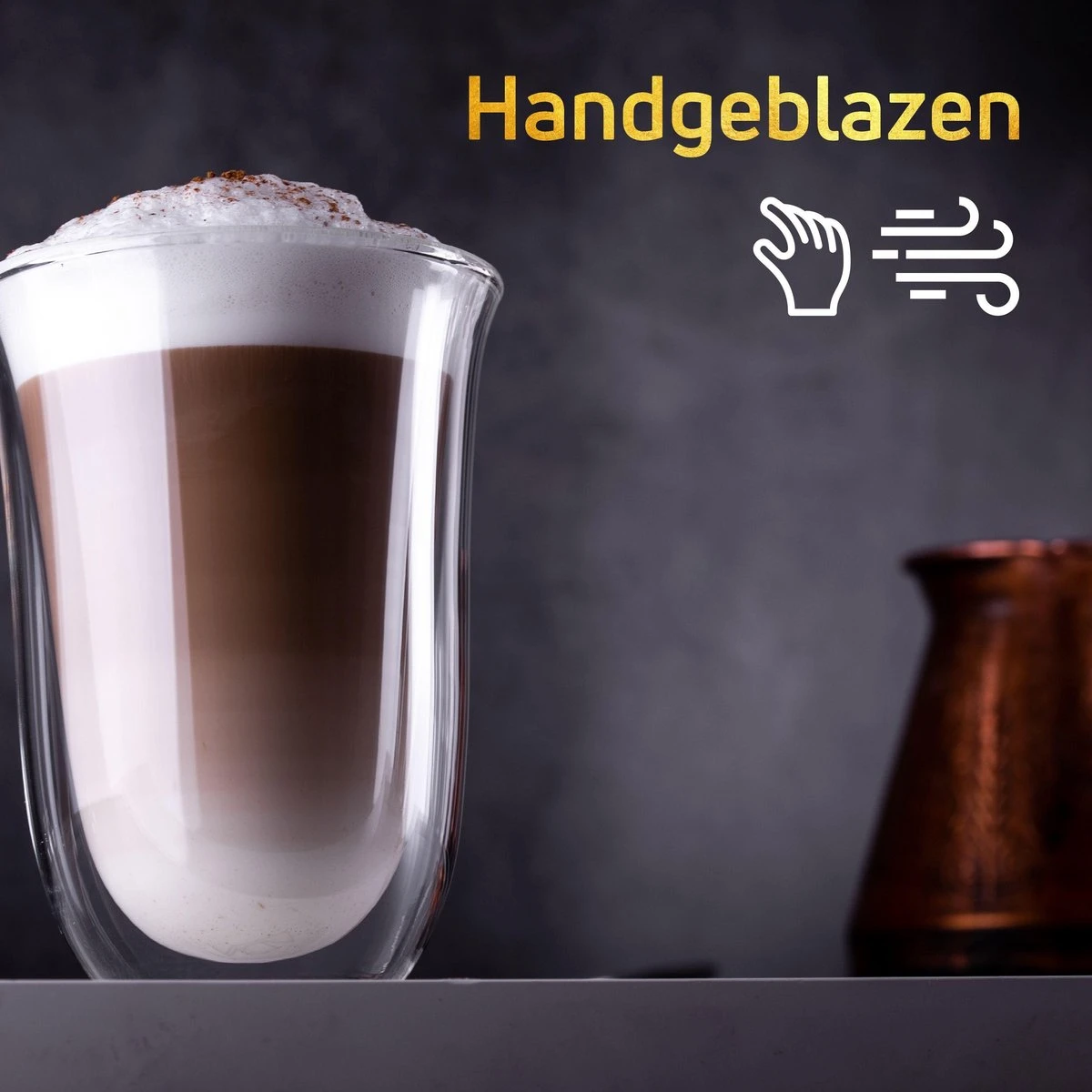 VDN Dubbelwandige Koffieglazen Theeglazen - 300 ML Mokken - Set Van 4 Handgeblazen Cappuccino Latte Macchiato Glazen Dubbelwandig 12 VDN Dubbelwandige Koffieglazen Theeglazen - 300 ML Mokken - Set Van 4 Handgeblazen Cappuccino Latte Macchiato Glazen Dubbelwandig - Afbeelding 12