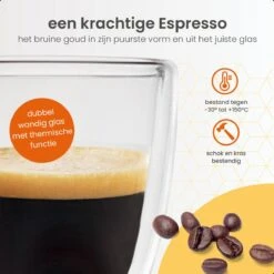 Goliving Dubbelwandige Koffieglazen - Koffiekopjes - Kopjes - Glazen - Theeglazen - Latte Macchiato - Cappuccino - Set Van 6 -Huishoudelijk Serviesgoed 1200x1200 987