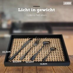 LaCardia Bestekset Glans Zwart – 24-delig Bestek – 6 Persoons – Bestek Zwart Voor 6 Personen -Huishoudelijk Serviesgoed 1200x1200 99