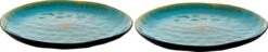 Palmer Bord Lotus 27.5 Cm Zwart Turquoise Stoneware 2 Stuk(s) -Huishoudelijk Serviesgoed 1200x235