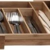 Excellent Houseware Bestekbak Hout Uitschuifbaar