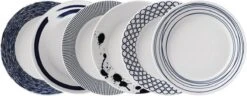 Royal Doulton Pacific - Pastaborden / Bordenset - Porselein - Wit / Blauw - ⌀ 22 Cm - 6 Stuks -Huishoudelijk Serviesgoed 1200x467 2