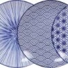 Tokyo Design Studio | Nippon Blue | Set Van 4 Borden Ø 25,7 Cm | Porselein