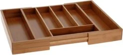 Excellent Houseware Bestekbak Hout Uitschuifbaar -Huishoudelijk Serviesgoed 1200x546