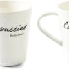 Riviera Maison Classic Cappuccino Mug - Cappuccino Kopjes - Porselein Mokken Set Van 2 - 200 Ml