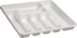 Kunststof Bestekbak/bestekhouder 7-vaks Wit 42 X 39 Cm - Keukenlade/besteklade Inzetbakken -Huishoudelijk Serviesgoed 1200x597