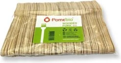 Pomebio Houten Wegwerp Bestek - Vork - 100 Stuks - FSC Hout - 165mm - Wegwerp Vork - Houten Vork - FSC-Gecertificeerde Houten Vork - Duurzaam Vork - Wegwerp Bestek -Huishoudelijk Serviesgoed 1200x628
