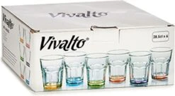 Vivalto Waterglazen/drinkglazen - 6x - Kleurenmix - 285ml - 9 X 9,5 Cm -Huishoudelijk Serviesgoed 1200x660 2