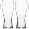 Merkloos 4x Bierglazen 370 Ml - Glas Voor Bier 4 Stuks
