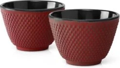 Bredemeijer - Xilin Theekopjes Rood Gietijzer (set Van Twee Stuks)
