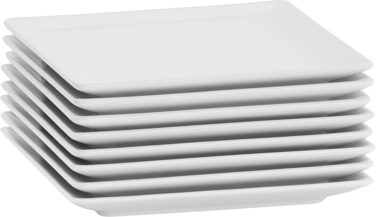 Lite-Body Hermes Gebaksbordjes - Set Van 8 Stuks - Ø16 Cm - Wit 2 Lite-Body Hermes Gebaksbordjes - Set Van 8 Stuks - Ø16 Cm - Wit - Afbeelding 2