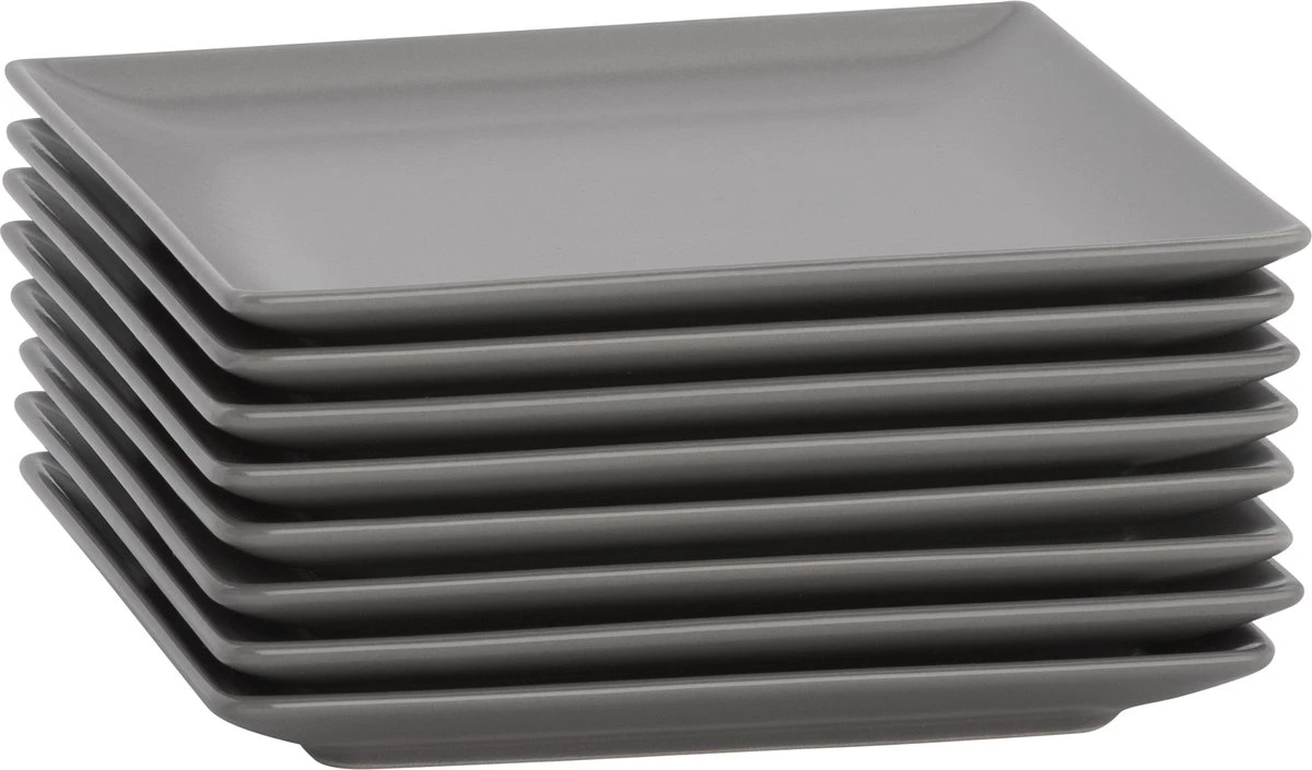 Lite-Body Hermes Gebaksbordjes - Set Van 8 Stuks - Ø16 Cm - Grijs Mat 3 Lite-Body Hermes Gebaksbordjes - Set Van 8 Stuks - Ø16 Cm - Grijs Mat - Afbeelding 3