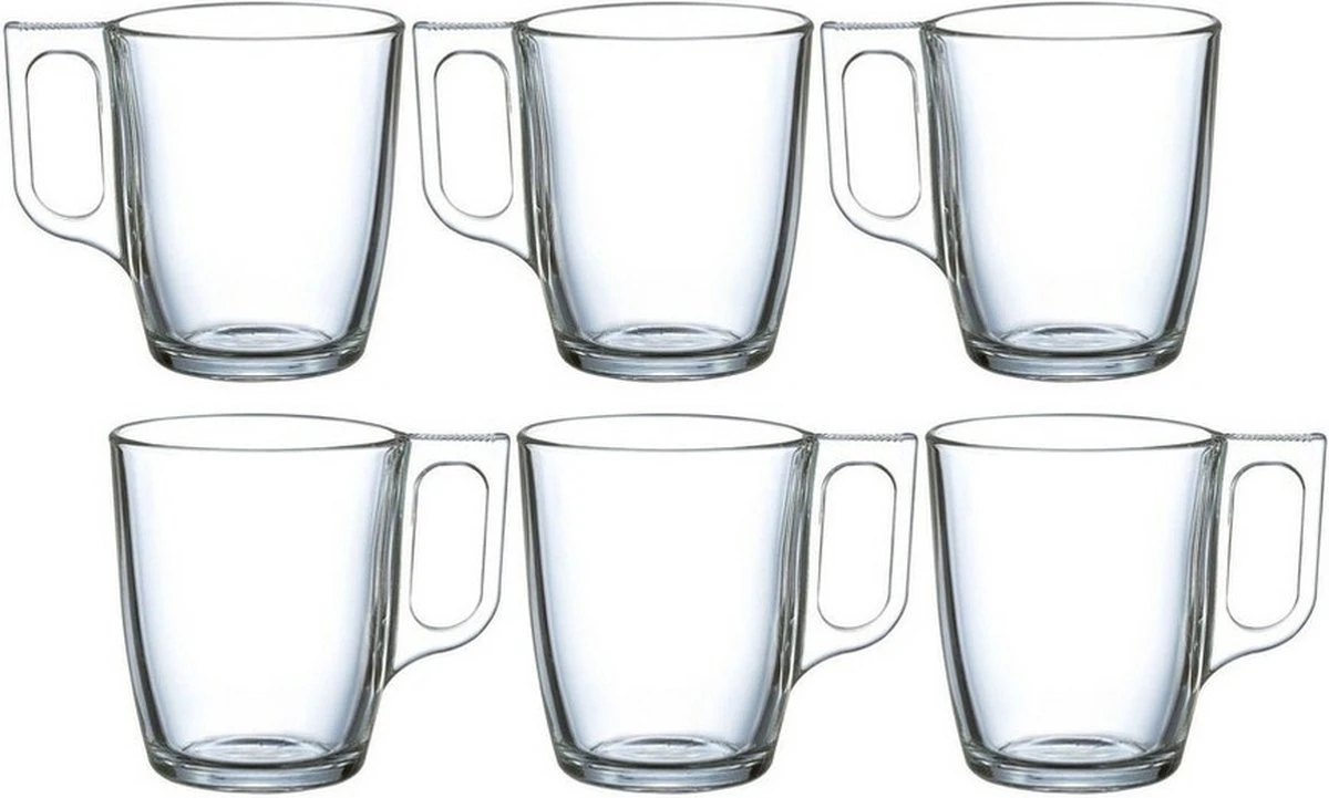 Luminarc Lunminarc Theeglazen Met Oor Set 6x Stuks 250ml - Vaatwasser Bestendig 1 Luminarc Lunminarc Theeglazen Met Oor Set 6x Stuks 250ml - Vaatwasser Bestendig